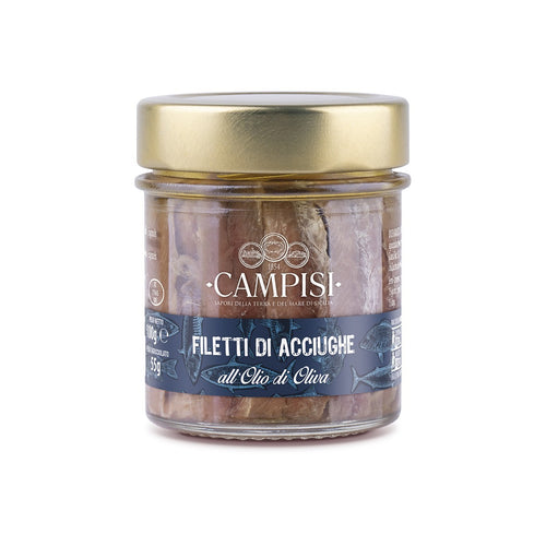 Filetti di Acciughe Campisi all'Olio di Oliva 100g - fronte