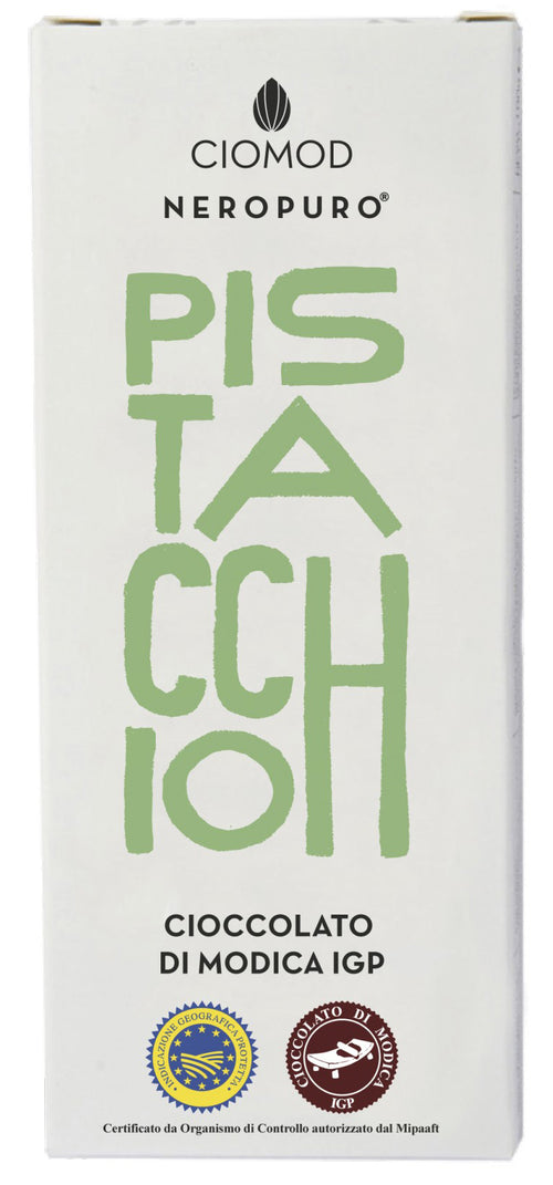 Ciomod Neropuro Cioccolato di Modica IGP Pistacchio 100g