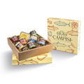 Box Campisi Gold - confezione regalo aperta con vasetti e scatola illustrata